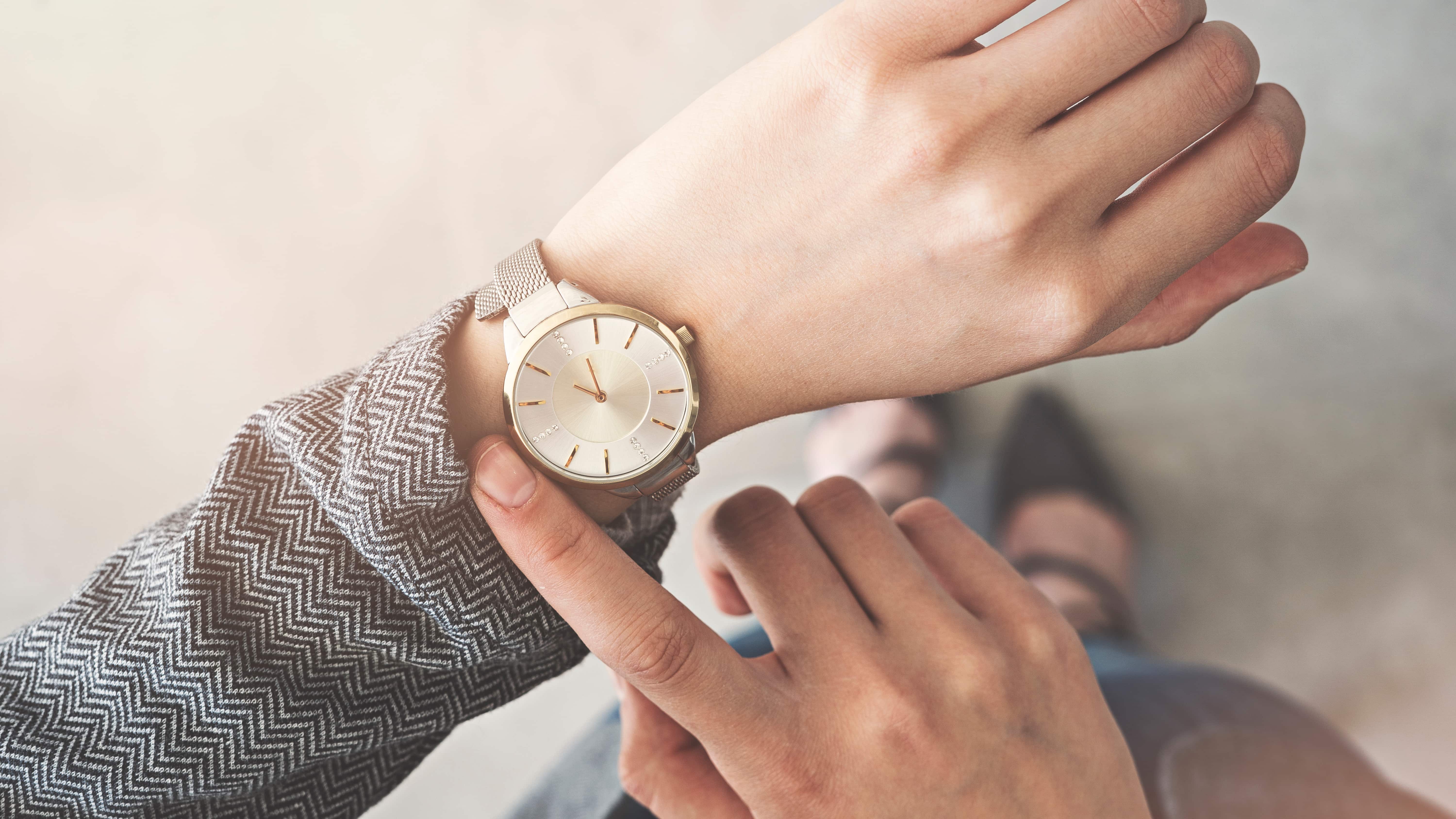 Person showing their watch